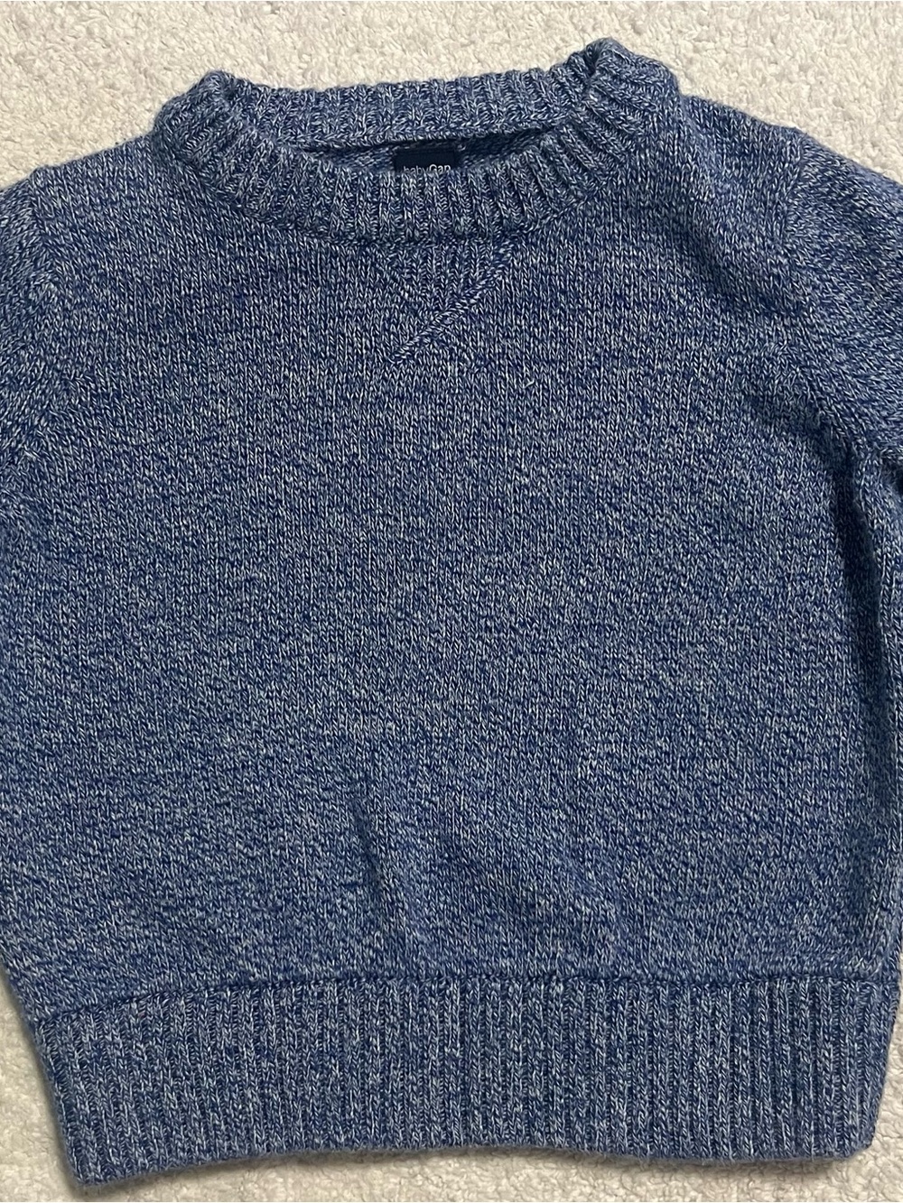 GAP Kids’ size 12-18M Heather Navy Crewneck Sweater